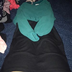 Blue and black dress